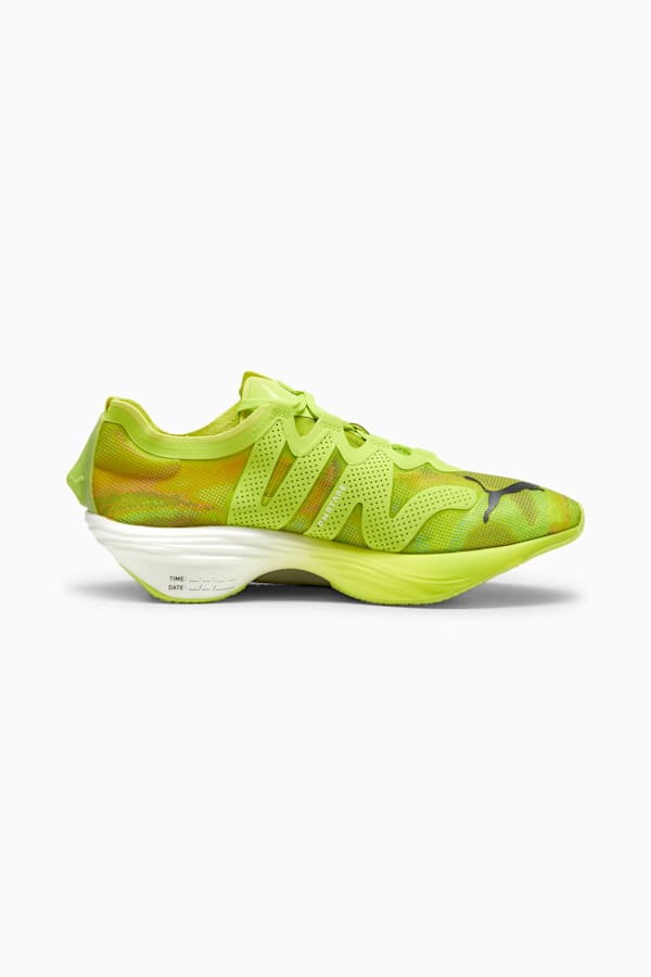 Puma pink fluorescent green running shoes discount
