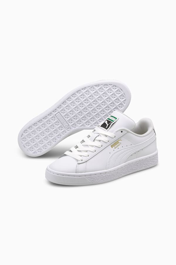 Basket Classic XXI Youth Trainers, Puma White-Puma White, extralarge