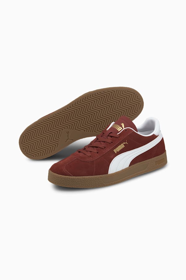 Club Trainers, Intense Red-Puma White-Puma Team Gold-Gum, extralarge