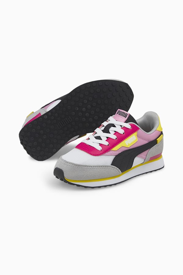 Future Rider Splash Kids' Trainers, Puma White-PRISM PINK, extralarge