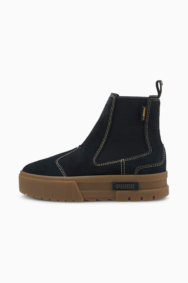 Mayze Suede Women's Chelsea Boots, Puma Black-Gum, extralarge