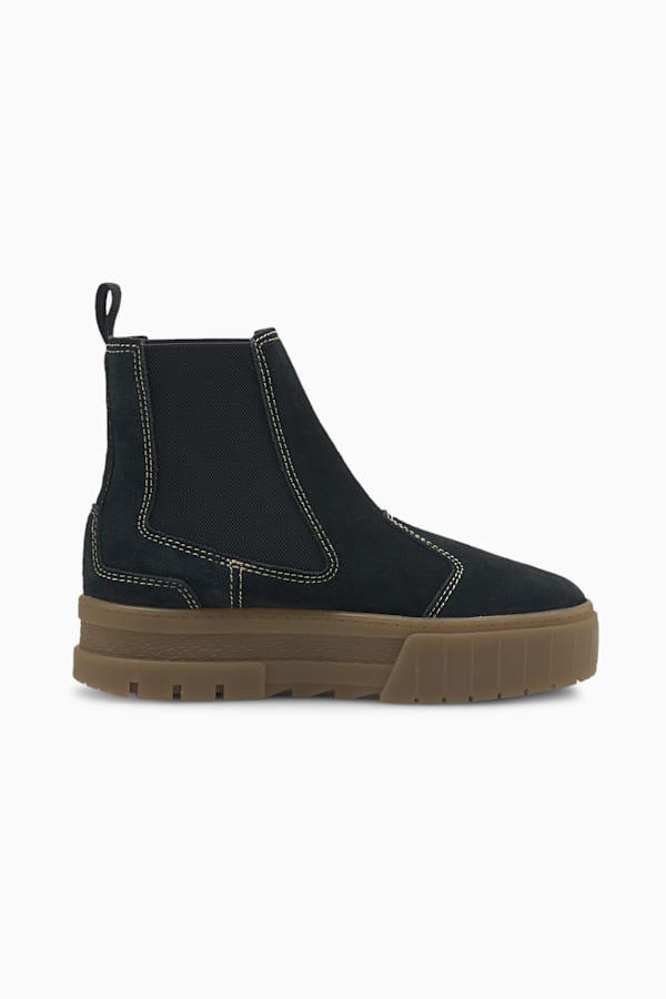 Mayze Suede Women's Chelsea Boots, Puma Black-Gum, extralarge