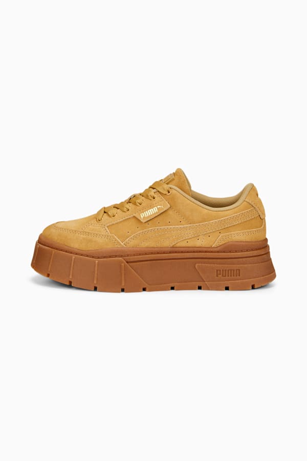 Mayze Stack Suede Sneakers Women, Lark, extralarge