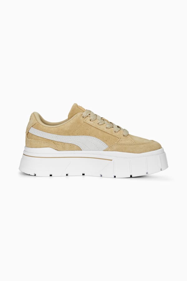 Mayze Stack Suede Sneakers Women, Toasted Almond, extralarge-GBR