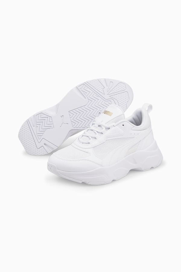 Cassia Women's Trainers, Puma White-Puma White-Puma Team Gold, extralarge