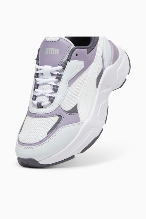 Cassia Women's Trainers, Silver Mist-PUMA White-Galactic Gray-Pale Plum-PUMA Silver, extralarge