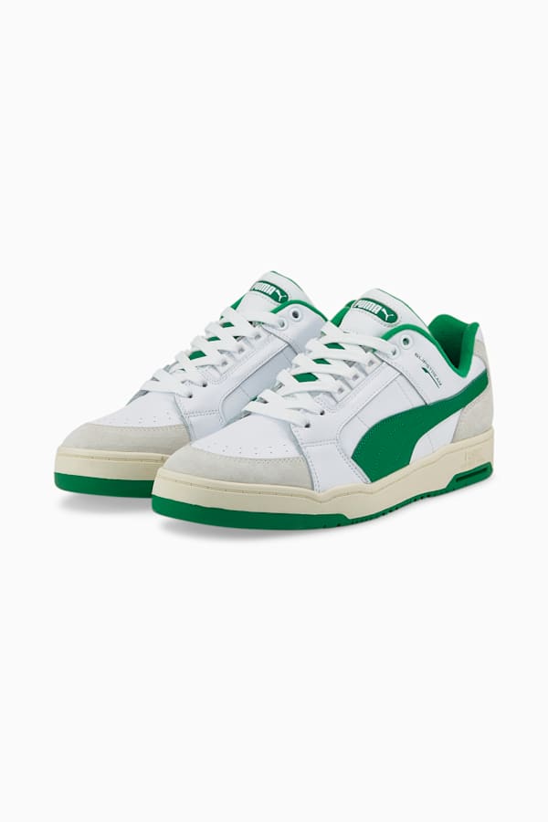 Slipstream Lo Retro Trainers, Puma White-Amazon Green, extralarge