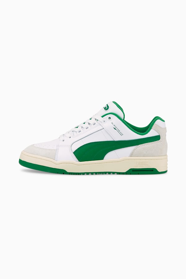 Slipstream Lo Retro Trainers, Puma White-Amazon Green, extralarge