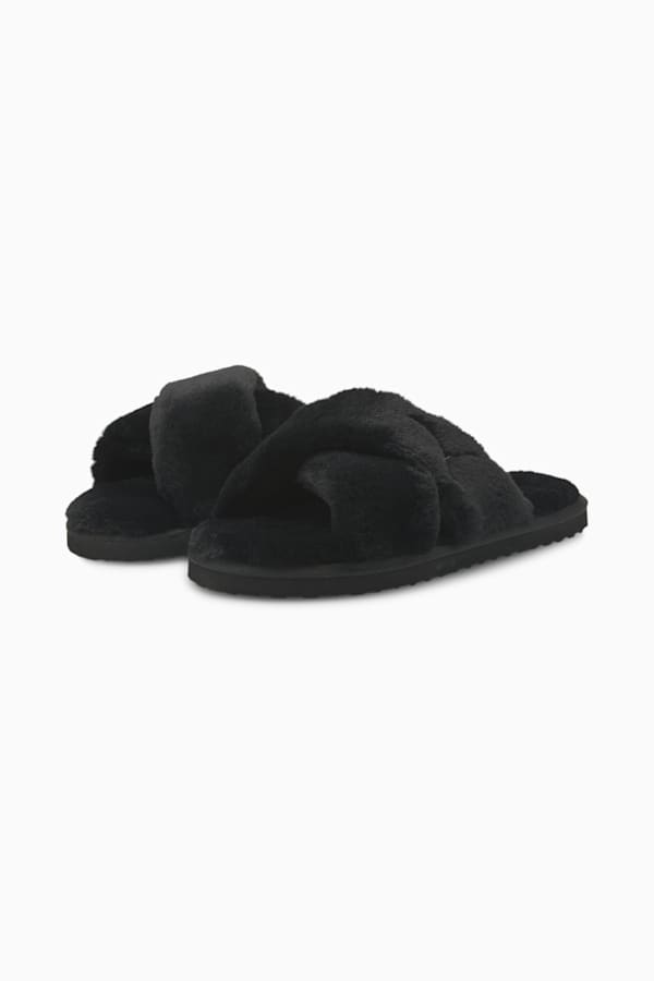Puma fluffy slides deals