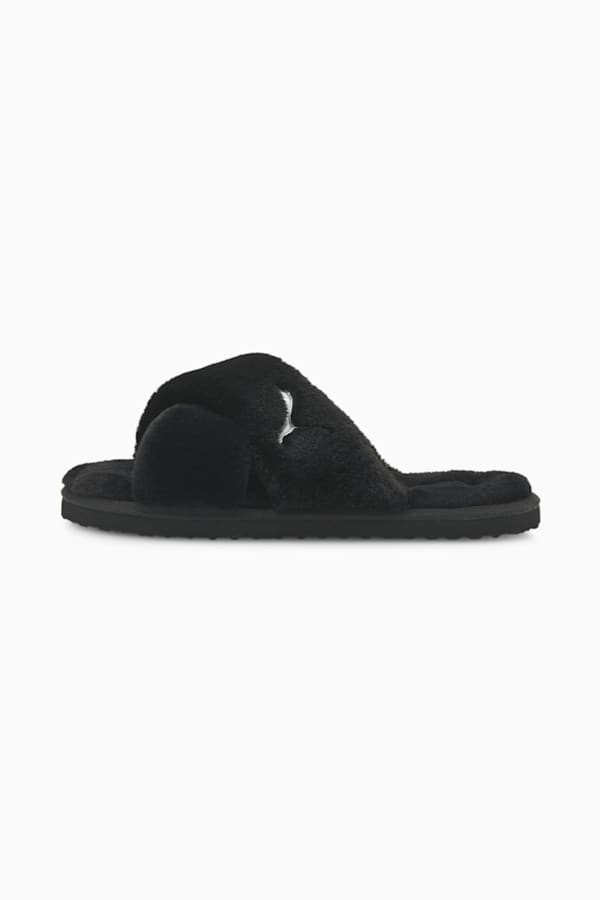 Fluff X Strap Slide Women, Puma Black-Puma White, extralarge