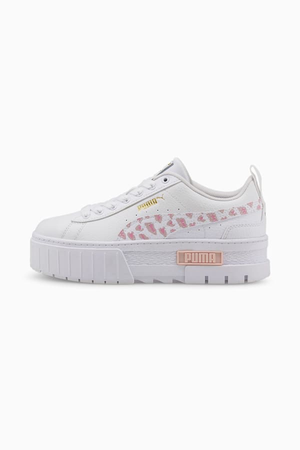 Mayze Wild Youth Trainers, Puma White-PRISM PINK, extralarge