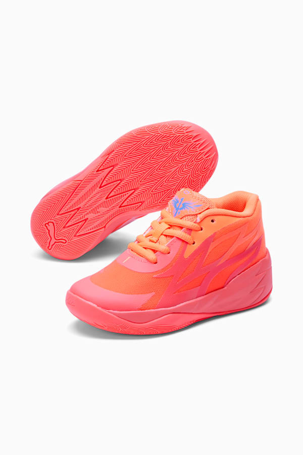 MB.02 Supernova Basketball Shoes Kids, Fiery Coral-Ultra Orange, extralarge-GBR