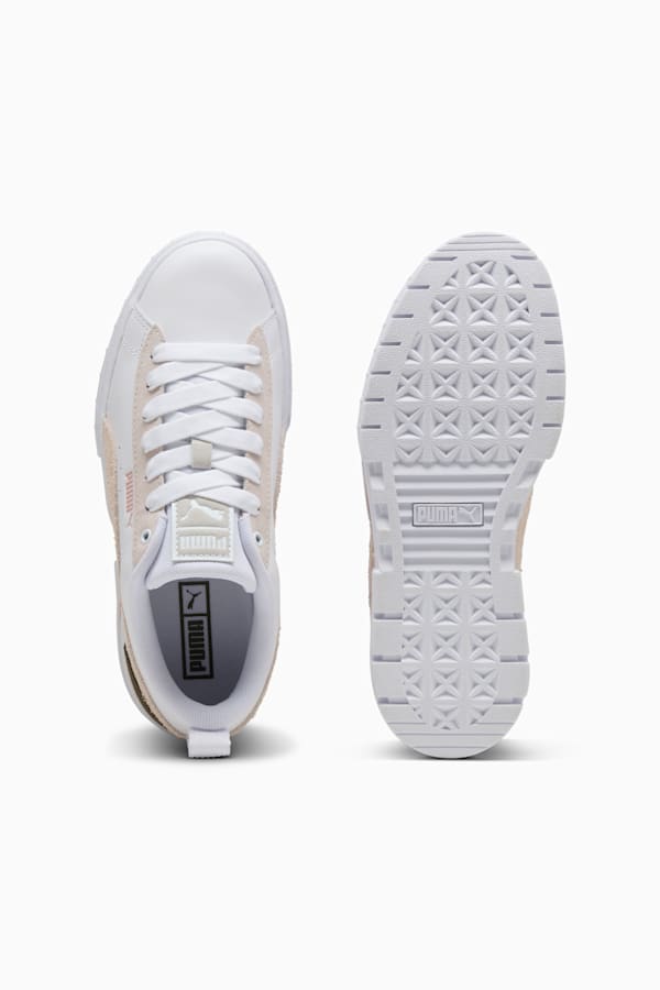Mayze Mix Women's Sneakers, PUMA White-Alpine Snow-Loden Green, extralarge-GBR