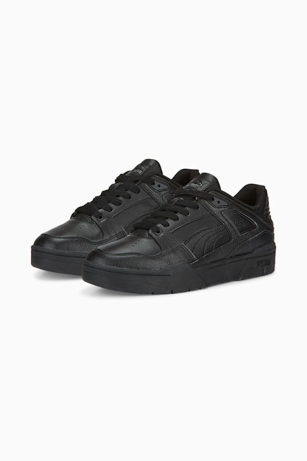 Slipstream Leather Sneakers, Puma Black-Puma Black, extralarge