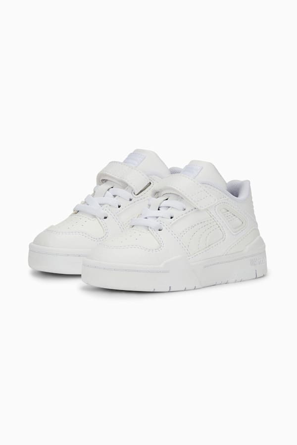 Slipstream Leather Alternative Closure Sneakers Babies, Puma White-Puma White, extralarge