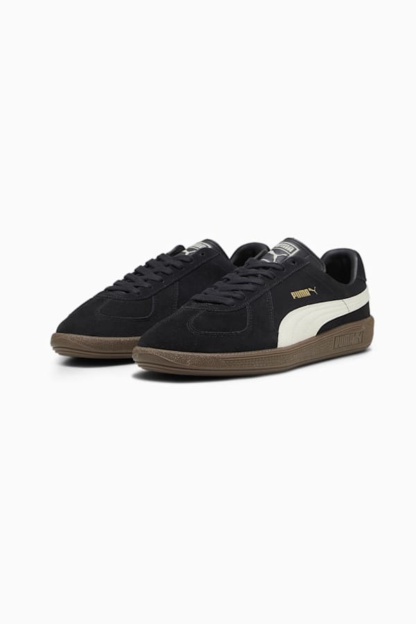 Army Trainer Suede Sneakers, PUMA Black-Alpine Snow, extralarge