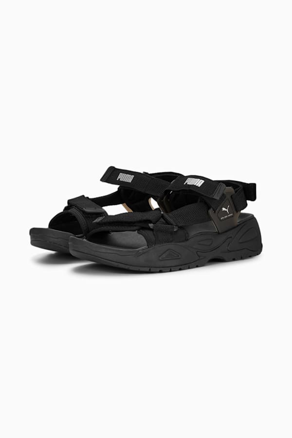 PUMA Traek Lite Sandals, PUMA Black-PUMA Silver, extralarge