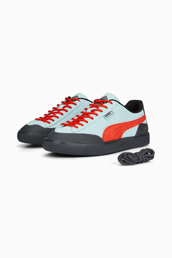 PUMA x PERKS AND MINI Clyde Rubber Sneakers, Light Aqua-Warm Earth, extralarge