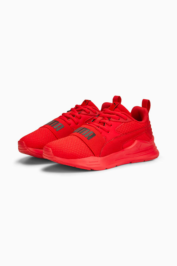 Wired Run Pure Shoes Youth, For All Time Red-For All Time Red-PUMA Black, extralarge-GBR