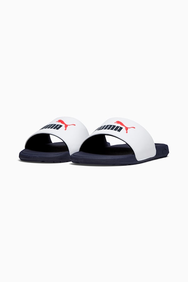 Cool Cat 2.0 Sandals Youth, PUMA White-PUMA Navy-For All Time Red, extralarge