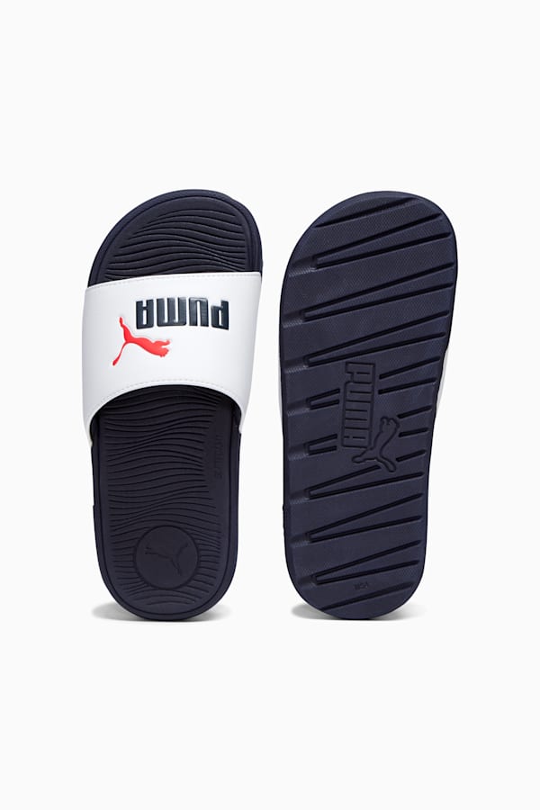 Cool Cat 2.0 Sandals Youth, PUMA White-PUMA Navy-For All Time Red, extralarge