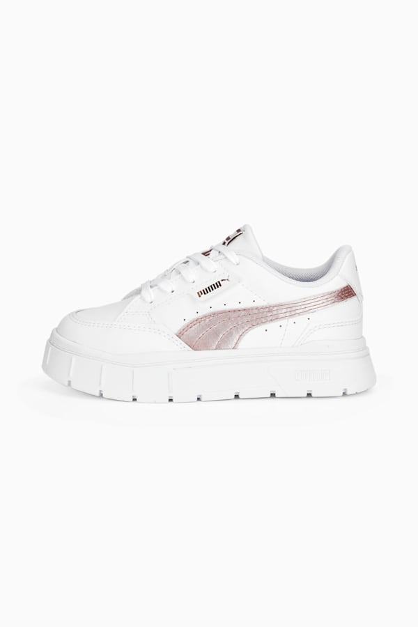 Mayze Stack Shine Sneakers Kids, PUMA White-Rose Gold, extralarge