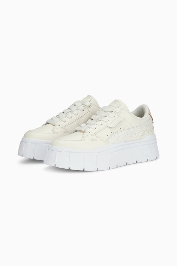 Mayze Stack Soft Sneakers Women, Warm White, extralarge