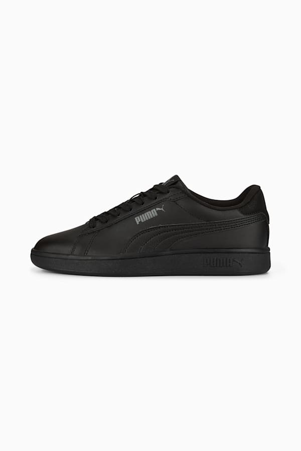 Smash 3.0 Leather Sneakers Youth, PUMA Black-Shadow Gray, extralarge