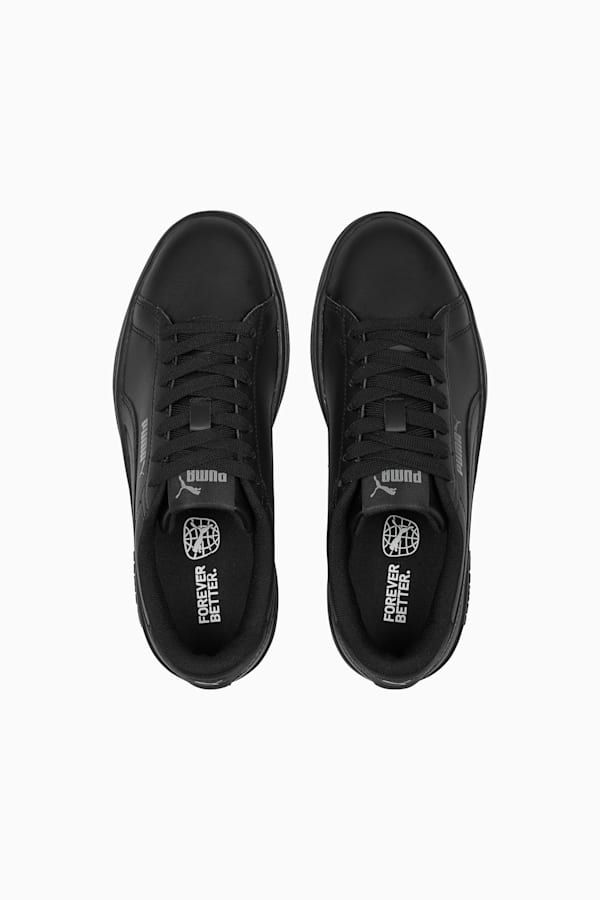 Smash 3.0 Leather Sneakers Youth, PUMA Black-Shadow Gray, extralarge