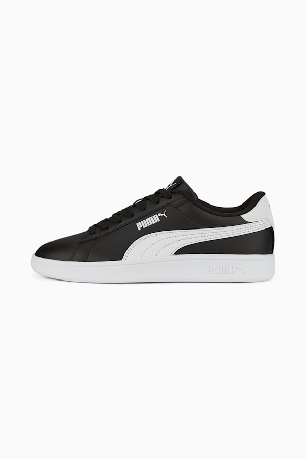 Smash 3.0 Leather Sneakers Youth, PUMA Black-PUMA White, extralarge