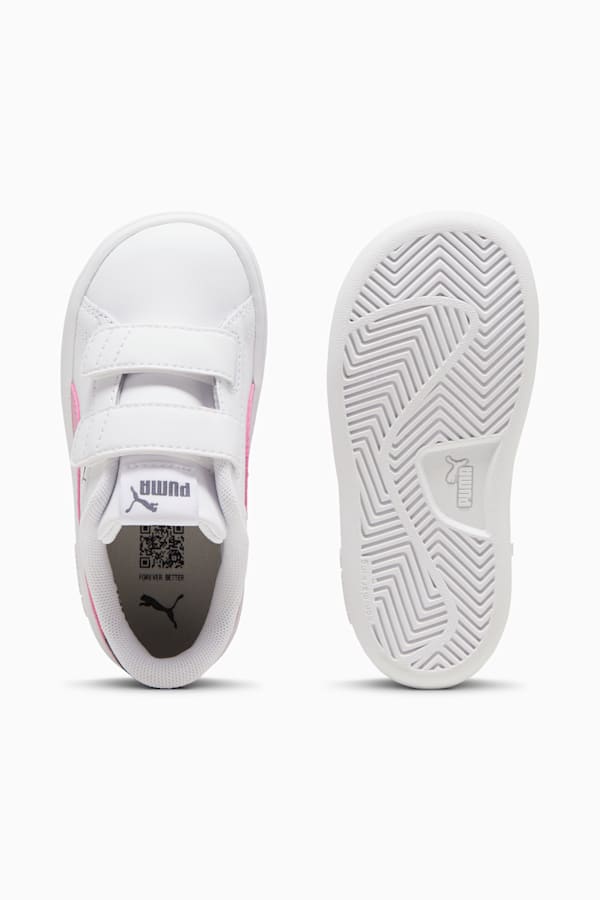 Smash 3.0 Leather V Sneakers Baby, PUMA White-Mauved Out-Galactic Gray, extralarge-GBR