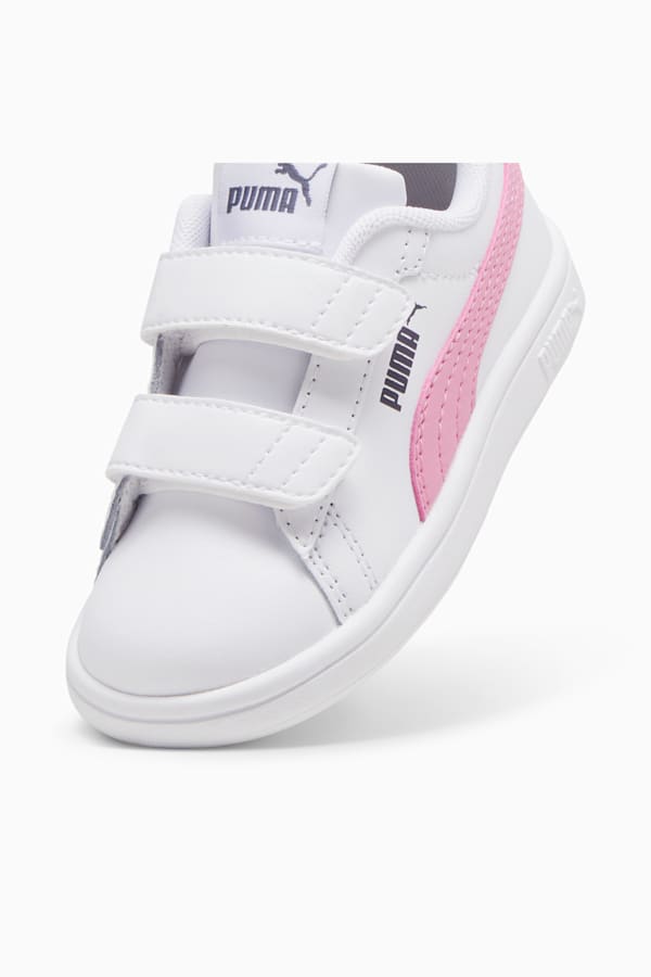 Smash 3.0 Leather V Sneakers Baby, PUMA White-Mauved Out-Galactic Gray, extralarge-GBR