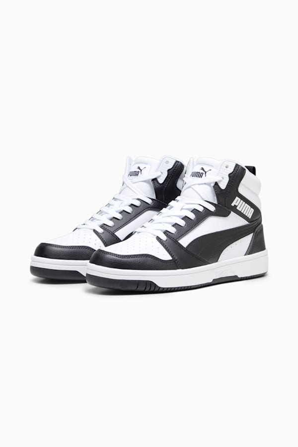 Rebound Sneakers, PUMA White-PUMA Black-Shadow Gray-PUMA White, extralarge