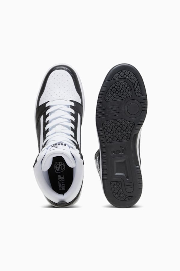 Rebound Sneakers, PUMA White-PUMA Black-Shadow Gray-PUMA White, extralarge