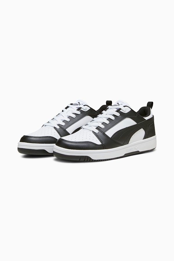 Rebound V6 Low Sneakers, PUMA White-PUMA Black-PUMA White, extralarge