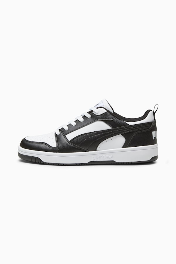 Rebound V6 Low Sneakers, PUMA White-PUMA Black-PUMA White, extralarge