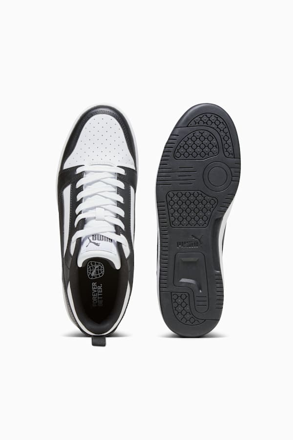 Rebound V6 Low Sneakers, PUMA White-PUMA Black-PUMA White, extralarge