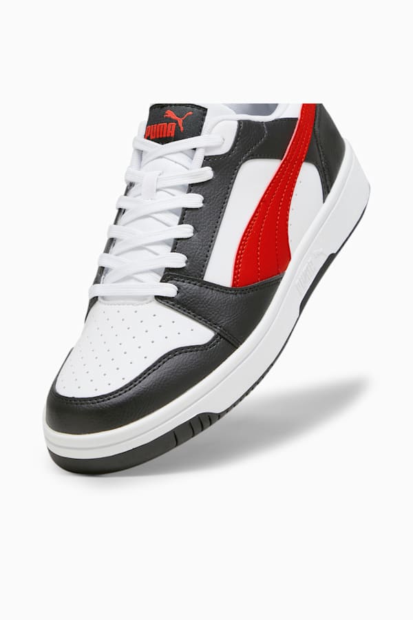 Rebound V6 Low Sneakers, PUMA White-For All Time Red-PUMA Black, extralarge