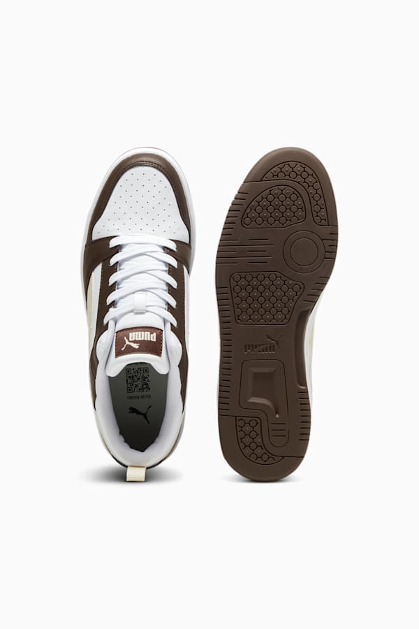 Rebound V6 Low Sneakers, Espresso Brown-Alpine Snow-PUMA White, extralarge