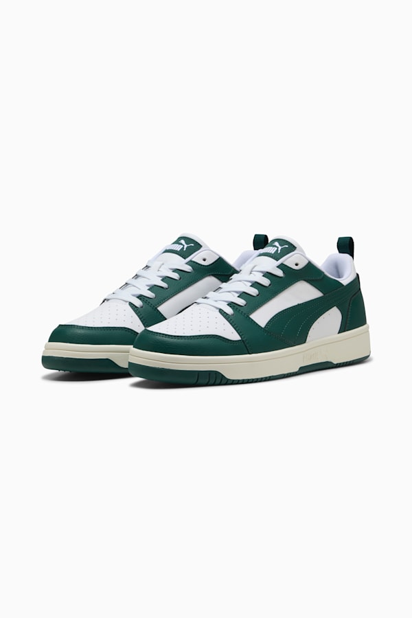 Rebound V6 Low Sneakers, PUMA White-Dark Myrtle-Warm White, extralarge-GBR