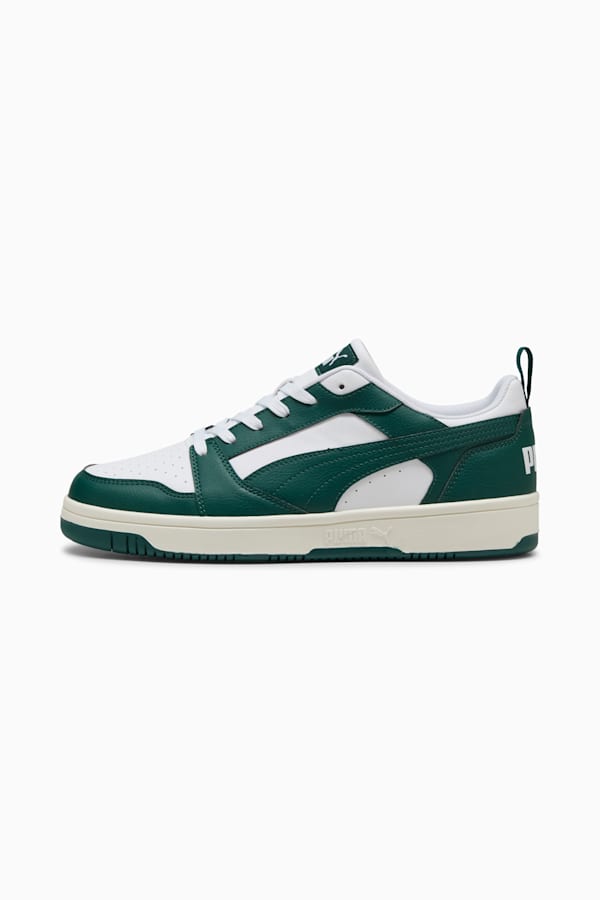 Rebound V6 Low Sneakers, PUMA White-Dark Myrtle-Warm White, extralarge-GBR