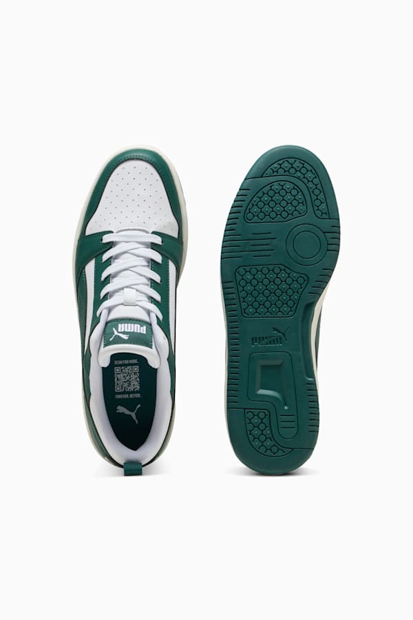 Rebound V6 Low Sneakers, PUMA White-Dark Myrtle-Warm White, extralarge-GBR