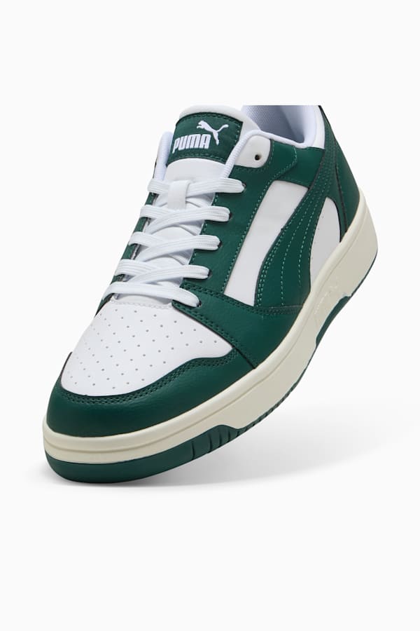 Rebound V6 Low Sneakers, PUMA White-Dark Myrtle-Warm White, extralarge-GBR