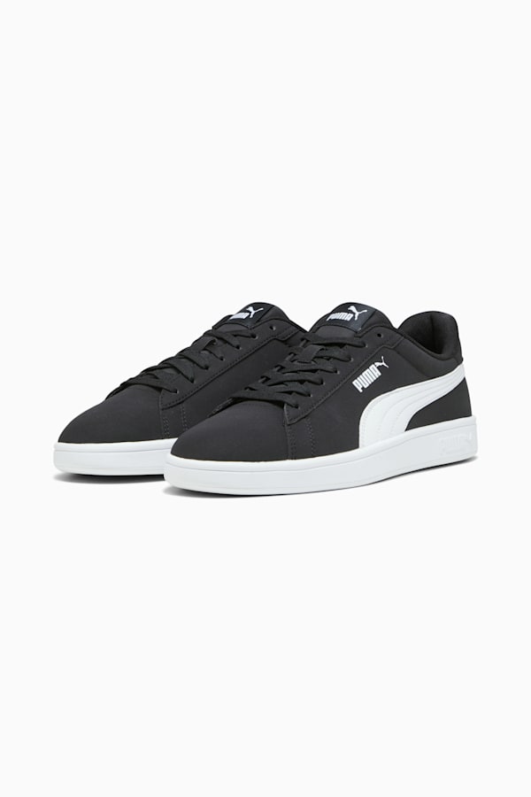 PUMA Smash 3.0 Buck Sneakers, PUMA Black-PUMA White, extralarge