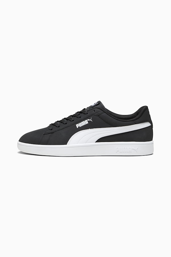 PUMA Smash 3.0 Buck Sneakers, PUMA Black-PUMA White, extralarge
