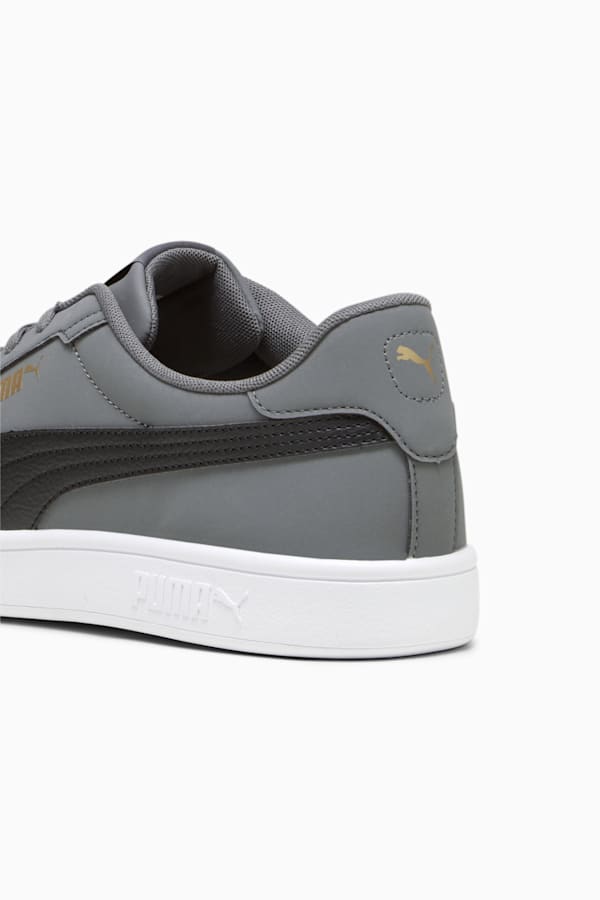 PUMA Smash 3.0 Buck Sneakers, Cool Dark Gray-PUMA Black-PUMA Gold-PUMA White, extralarge