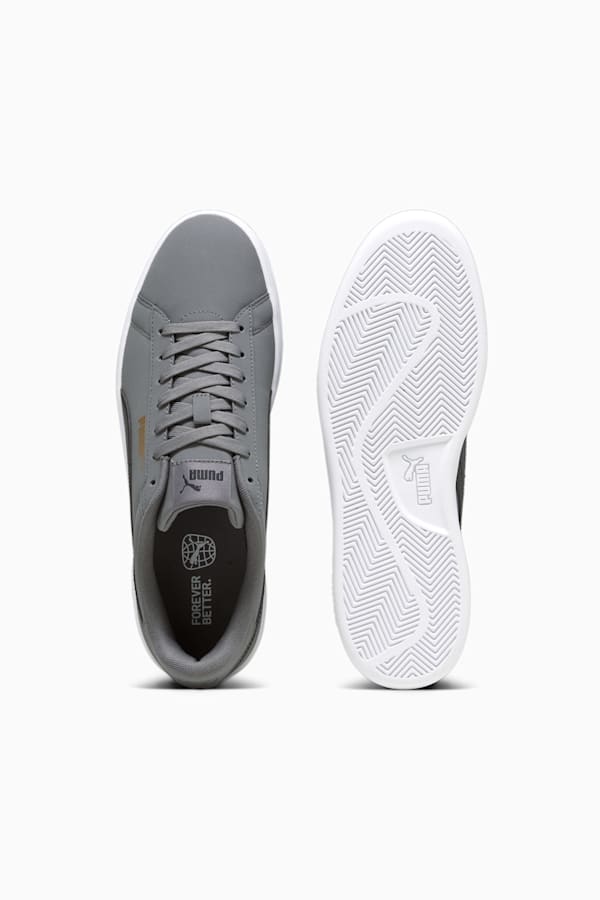 PUMA Smash 3.0 Buck Sneakers, Cool Dark Gray-PUMA Black-PUMA Gold-PUMA White, extralarge