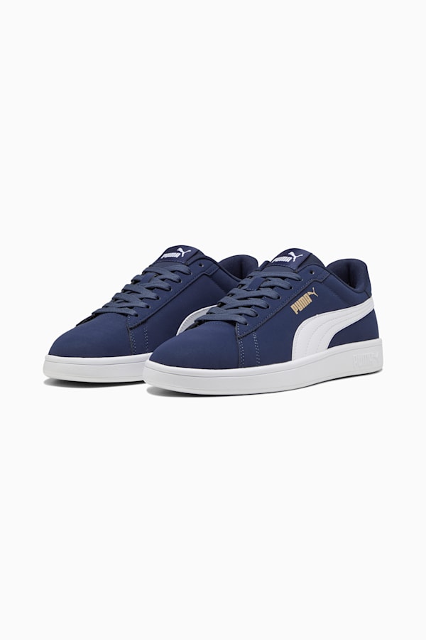 PUMA Smash 3.0 Buck Sneakers, PUMA Navy-PUMA White-PUMA Gold, extralarge