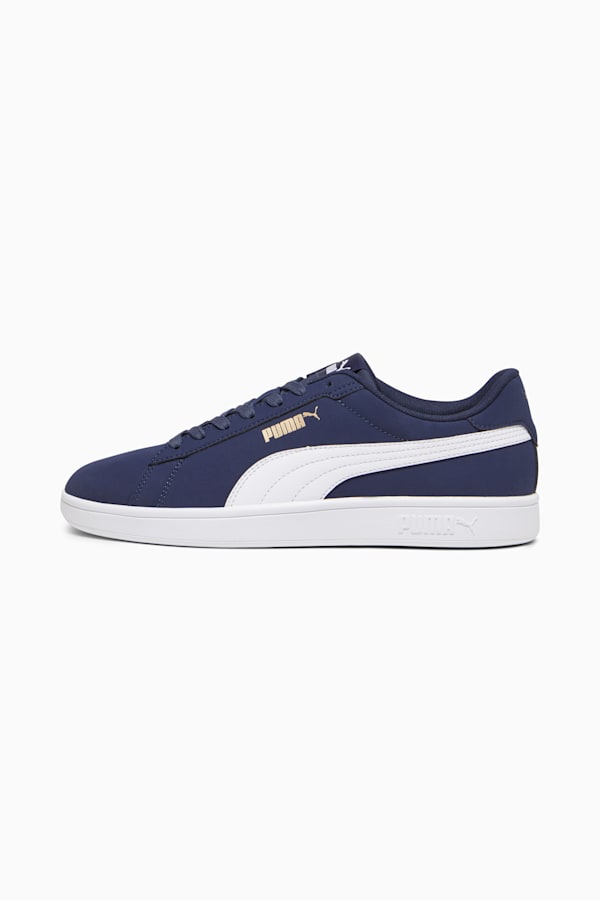 PUMA Smash 3.0 Buck Sneakers, PUMA Navy-PUMA White-PUMA Gold, extralarge