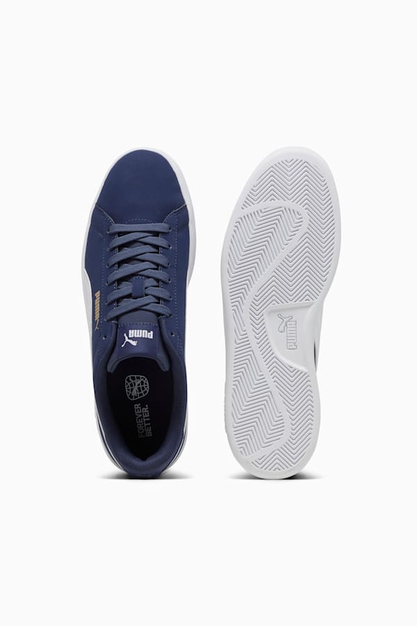 PUMA Smash 3.0 Buck Sneakers, PUMA Navy-PUMA White-PUMA Gold, extralarge